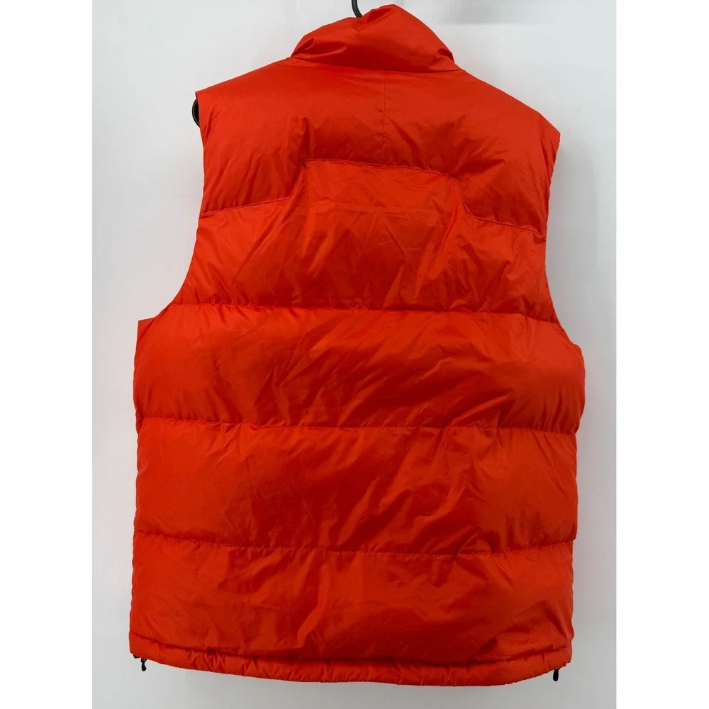 Polo Ralph Lauren Performance Puffer Vest Mens Medium Orange Quilted Zip Up